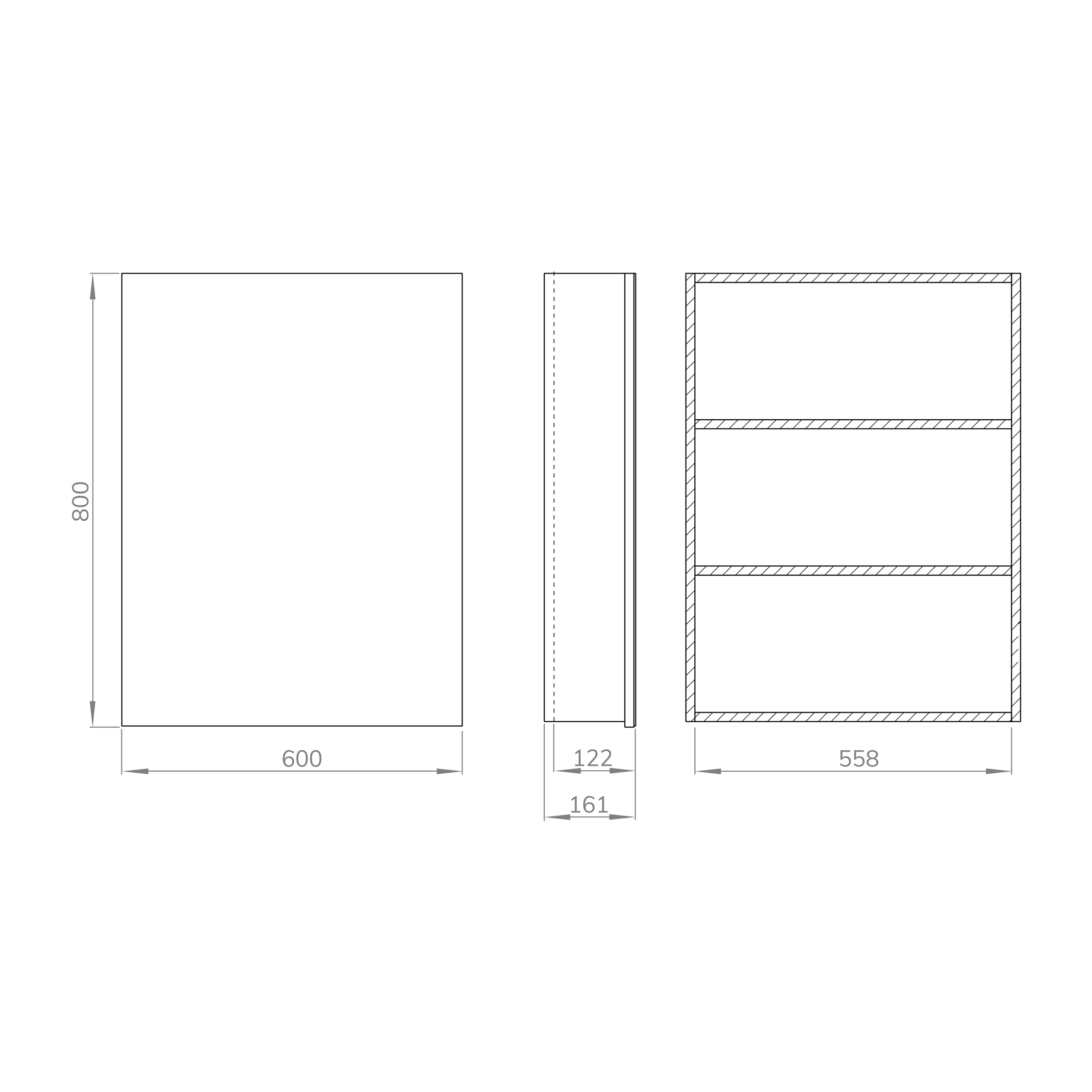 ARMOIRE DE TOILETTE, Alday, 60cm, Bois Naturel