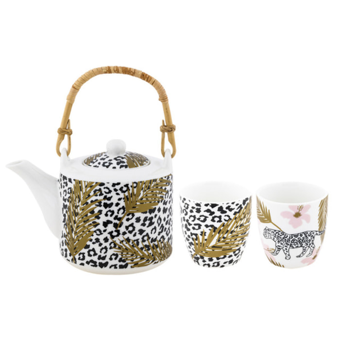 Set tè Togo con teiera e tazze in new bone china