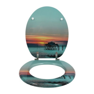 Abattant wc MDF SUNSET - Charnières Inox MSV