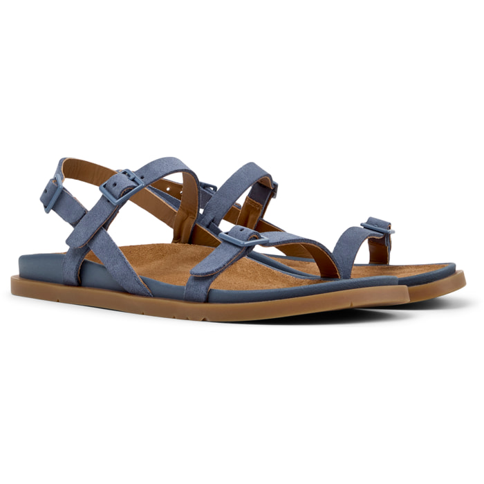 Sandalias - CAMPER Lluc Sandal - Azul - Cuero de gamuza