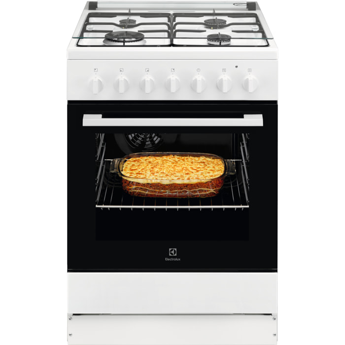 Electrolux Cucina a libera installazione mista piano a gas + forno elettrico LKK620010W