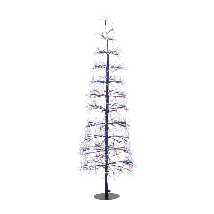 J-Line décoration Arbre Multicolore - acier - noir - medium - LED