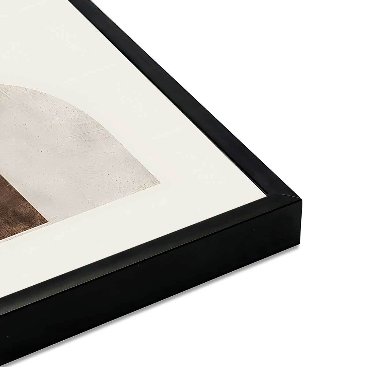 Affiche encadrée formes abstraites terracotta Affiche + cadre en métal - Noir