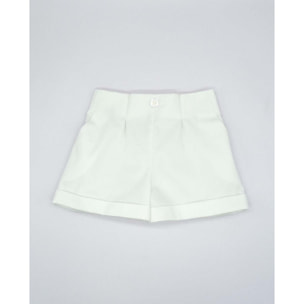 SHORT BOTÓN DE PURPURINA SARGA BLANCO