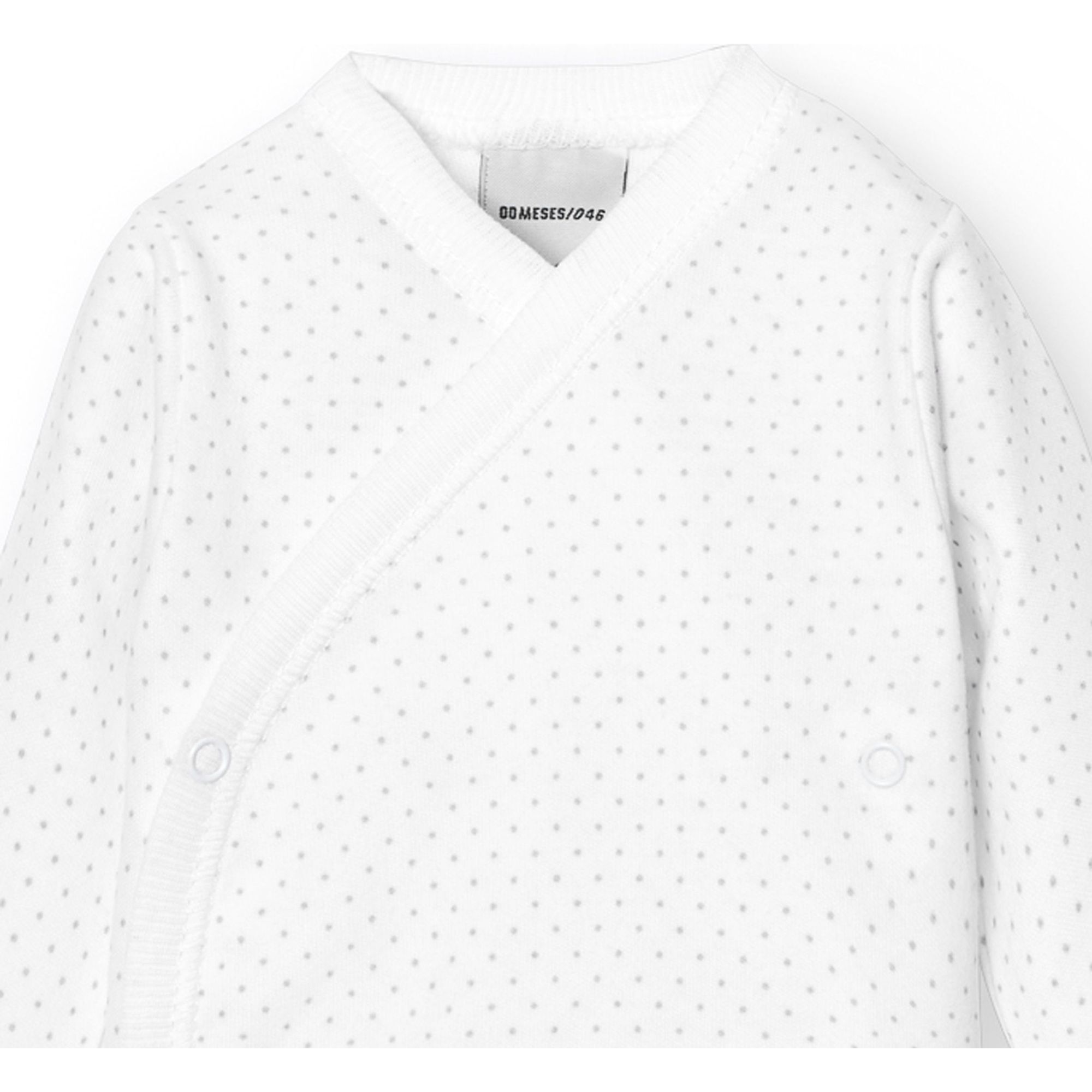 Body cruzado bebé manga larga topos