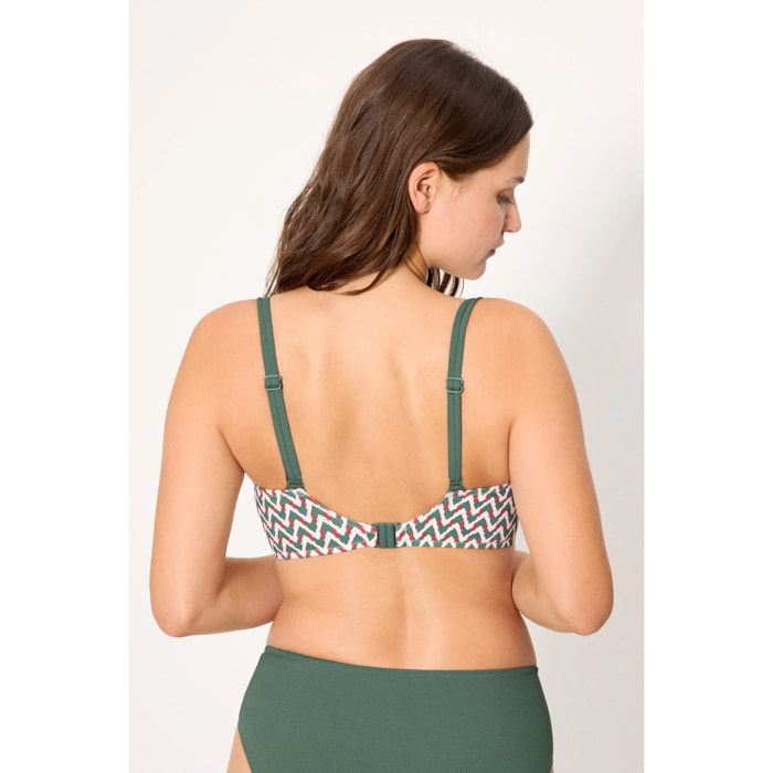 Top bikini contenitivo Verde