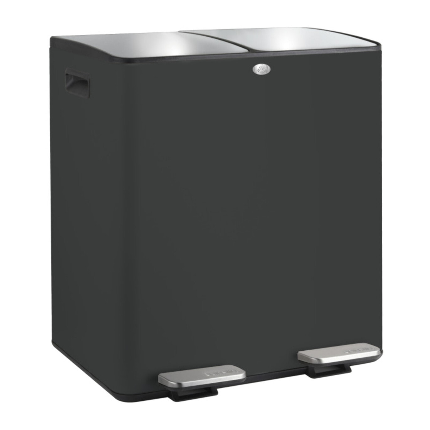 Poubelle Tri Sélectif ALIYA 40L (2x20L) Acier Noir mat Spirella