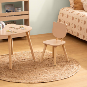 Chaises de table enfant Douceur beige L26xp26xH49cm