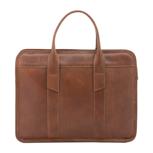 Borsa a mano  unisex In Vera pelle Made in Italy 40x30x8 cm