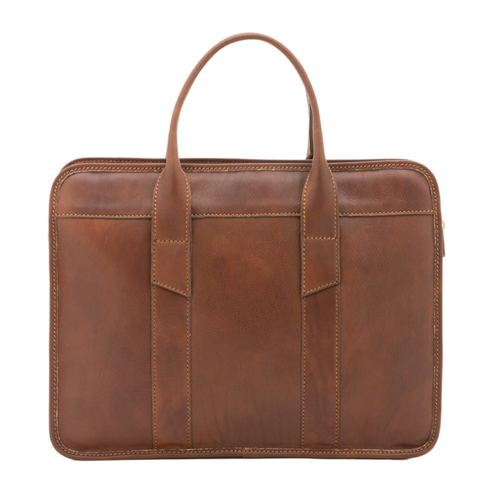Borsa a mano  unisex In Vera pelle Made in Italy 40x30x8 cm