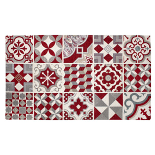 TAPPETO ARREDO MAIOLICHE ROSSO DONGIOVANNI CON FONDO ANTISCIVOLO