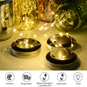 Lampes LED décoratives de jardin 4 couleurs