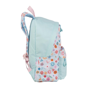 Blin-Blin Back To Nature mochila americano, adaptable a carro. Compartimento portalaptop. Con accesorio pom-pom.