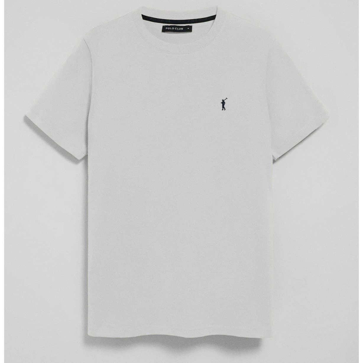 Camiseta blanca con cuello redondo y bordado Rigby Go