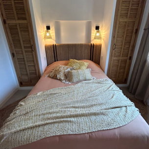 Plaid à franges en coton jaune avec franges 250cm RECIFE