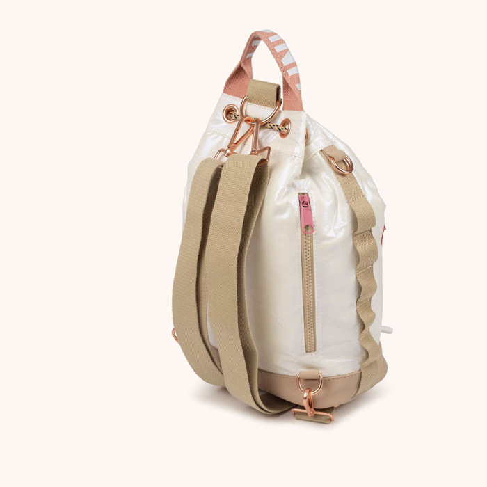 Mochila Saco Adaptable en Poliamida Reciclada DEEP RECYCLED DRAWSTRING BACKPACK HONEY