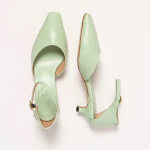 Sandalias con tacón S3025 NAPPA PASTEL GREEN/ ALEDO color Pastel green