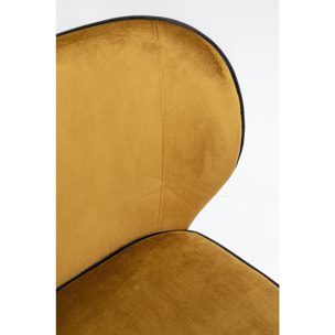 Tabouret de bar Irina velours ocre Kare Design