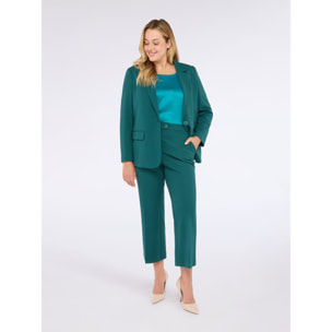Fiorella Rubino - Blazer relaxed in tessuto stretch - Ottanio