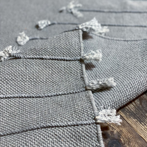 Tapis en coton gris bleuté 120x180cm NOOS