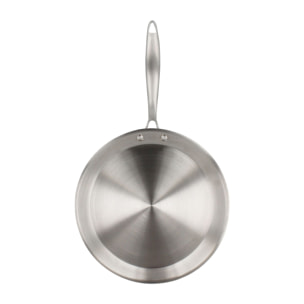 Crêpière acier inoxydable 28cm - fait en France - tous feux TRIPLY