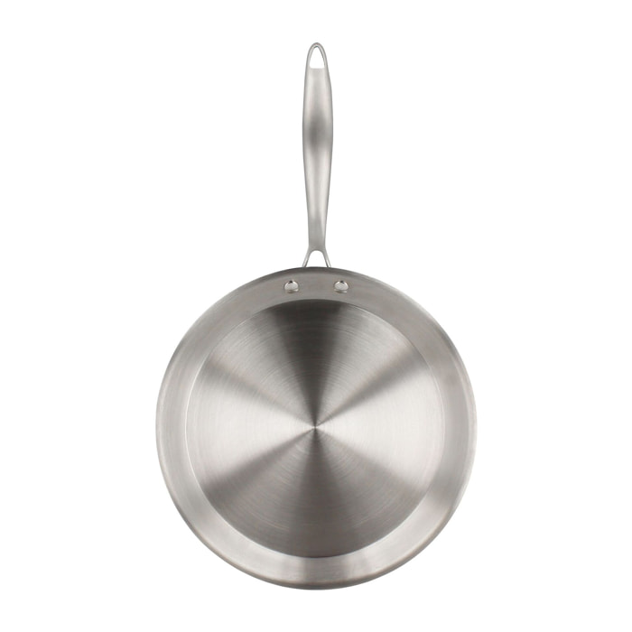 Crêpière acier inoxydable 28cm - fait en France - tous feux TRIPLY