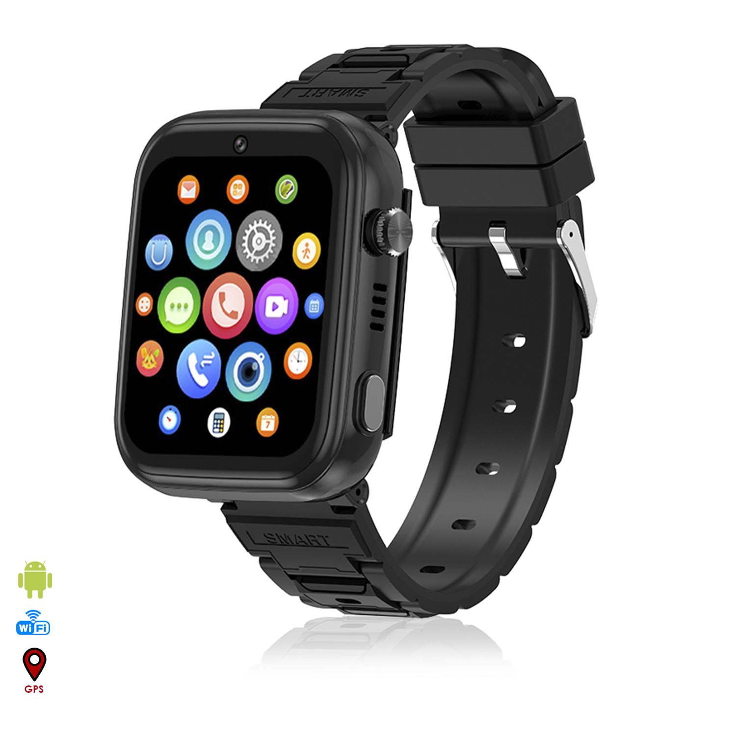 DAM Smartwatch Phone Infantil T45 4G Android 8.1. Conectividad GPS, WIFI, LBS. Reconocimiento facial. 4x1,5x4 Cm. Color: Negro