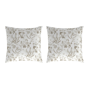2 Fundas de almohada El Caballo 50x50 cm PIACENZA Lino - 100% algodón -