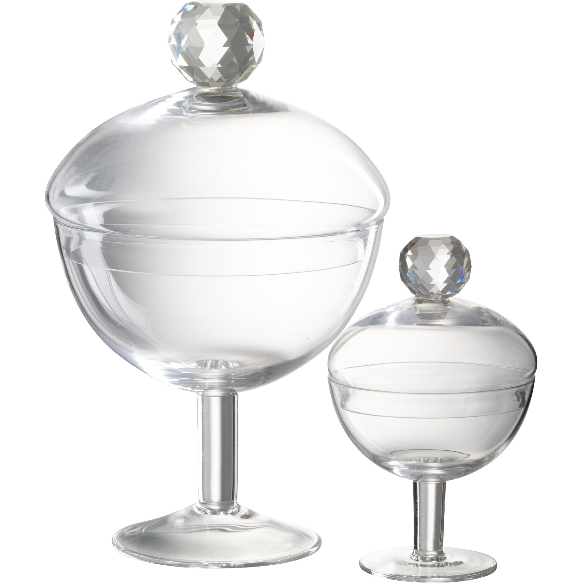 J-Line pot de conservation Diamond Cristal - verre -transparent - large