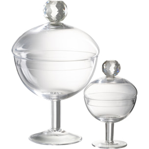 J-Line pot de conservation Diamond Cristal - verre -transparent - large