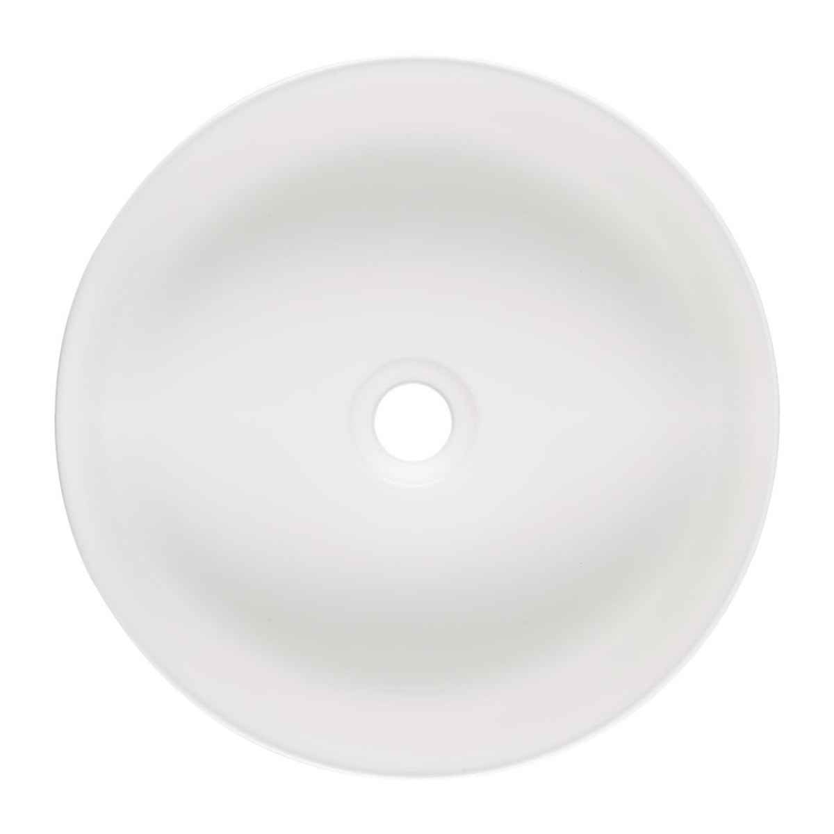 Vasque à poser ronde diamètre 39 cm - blanc mat - sans trop-plein - SAT Infinitio