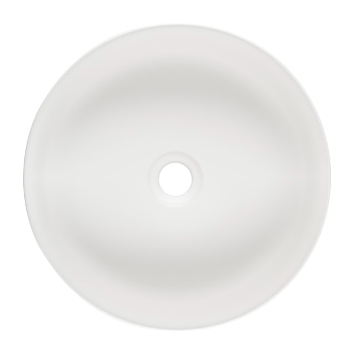 Vasque à poser ronde diamètre 39 cm - blanc mat - sans trop-plein - SAT Infinitio