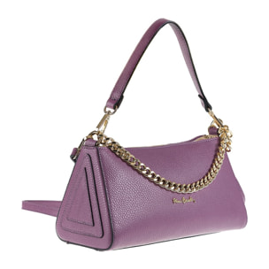 Borsa a spalla da donna Made in Italy - Modello Violette - 100% pelle - 26.0 x 13.5 x 11.5 cm