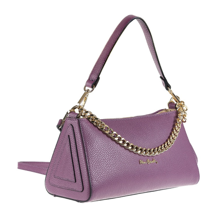 Borsa a spalla da donna Made in Italy - Modello Violette - 100% pelle - 26.0 x 13.5 x 11.5 cm