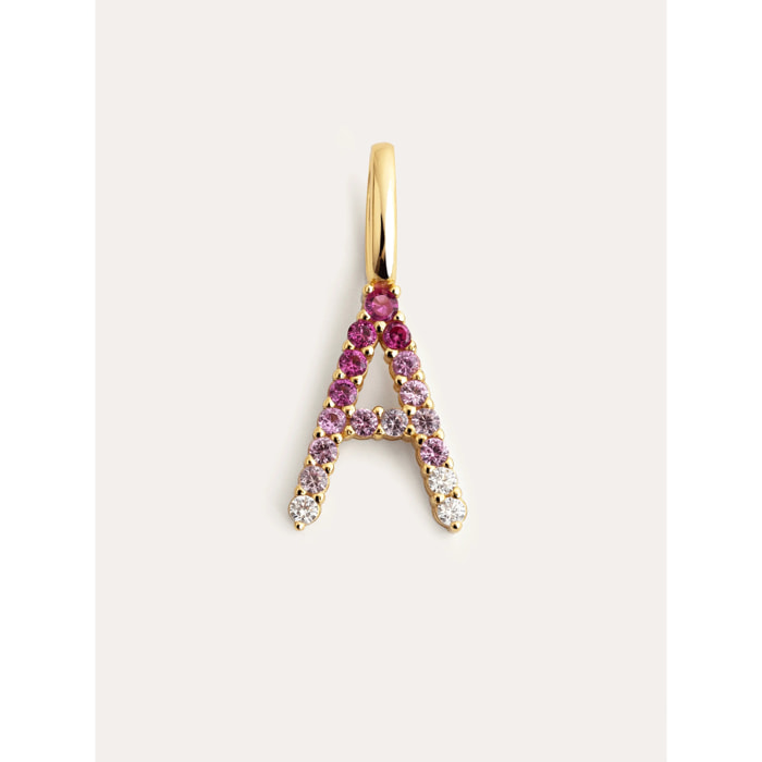 Charm Letter Spark Sakura - C Argento Placcato Oro