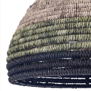 FORLIGHT Korg lampara colgante con pantalla de cuerda natural para bombilla E27