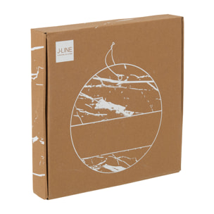 J-Line planche à fromage Ronde Marbre - pierre - beige/naturel