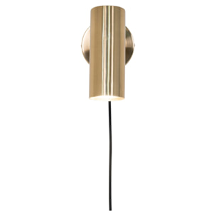 Applique Paris in acciaio ottone orientabile con cavo