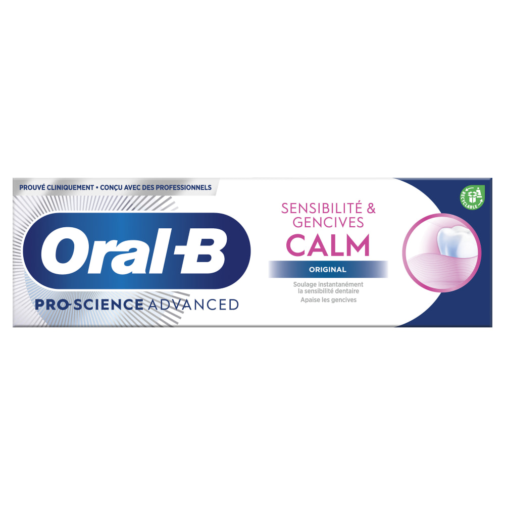 4 Dentifrices Oral-B Sensibilité Gencives Calm Original 75ml