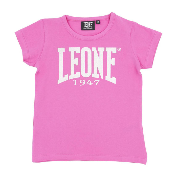 Camiseta de niña de manga corta con logo grande Basic