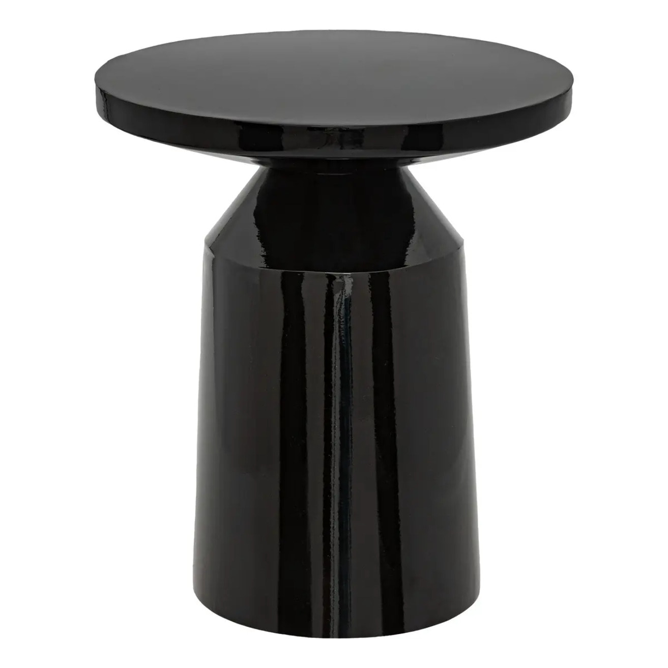 Table d appoint totem Sita métal noir D38cm