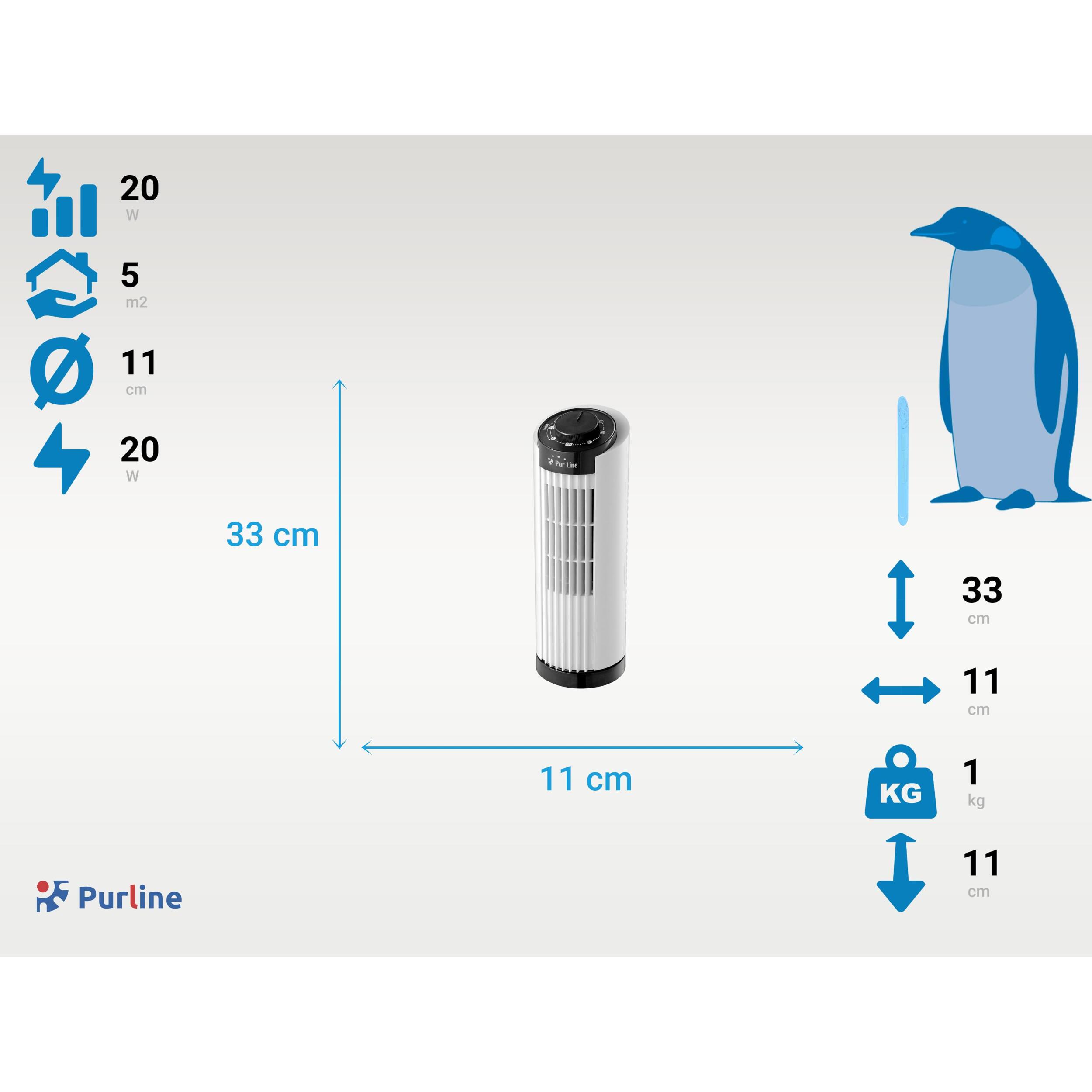 Ventilador de torre de sobremesa con 3 velocidades VENTY TO 10 PURLINE