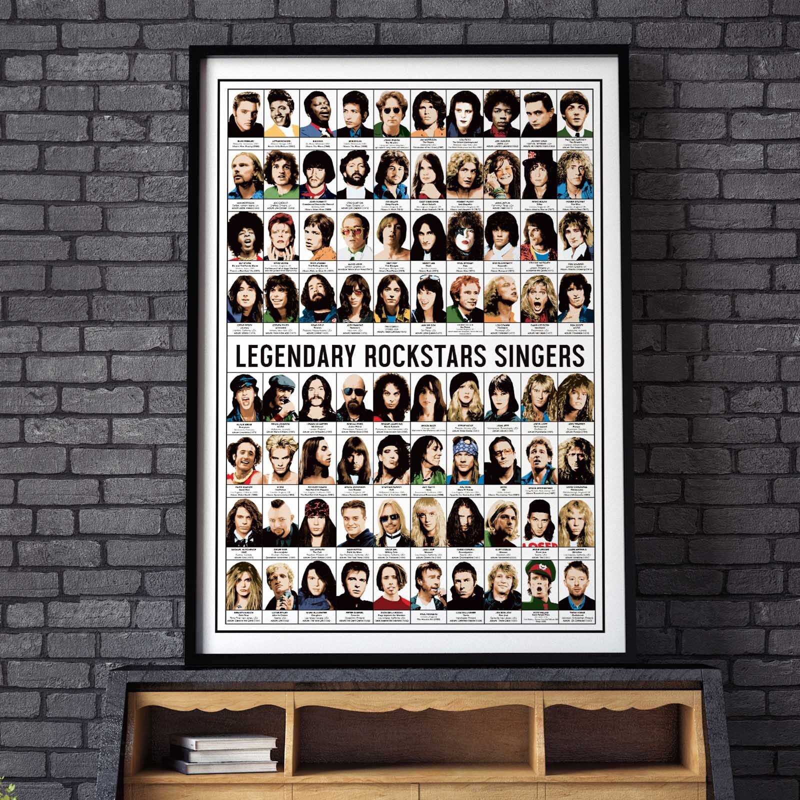 Affiche - Legendary Rockstars Singers - Olivier Bourdereau