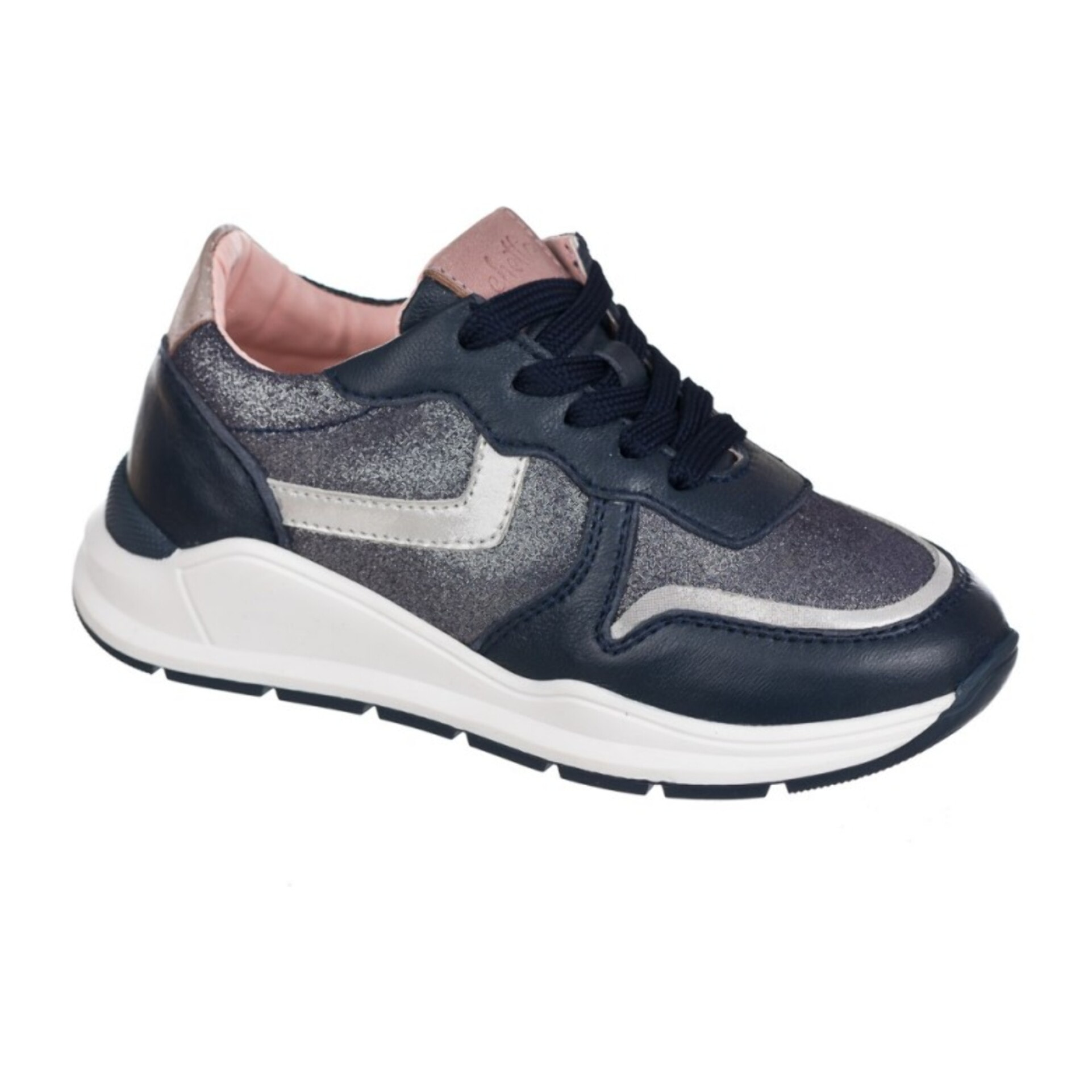 Sneaker de piel con cremallera lateral