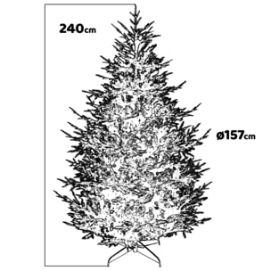 Rockefeller - Albero di Natale effetto realistico in PE e PVC ø157x240H, 3423 rami