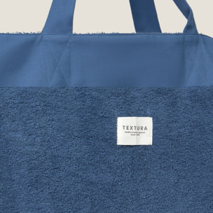 Bolso de playa rizo Riza color azul Algodón y poliéster