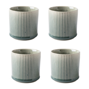 Lot de 4 tasses vert - "Jade"