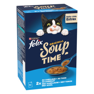Felix Soup Sélection Poissons 6x48g - Lot de 8