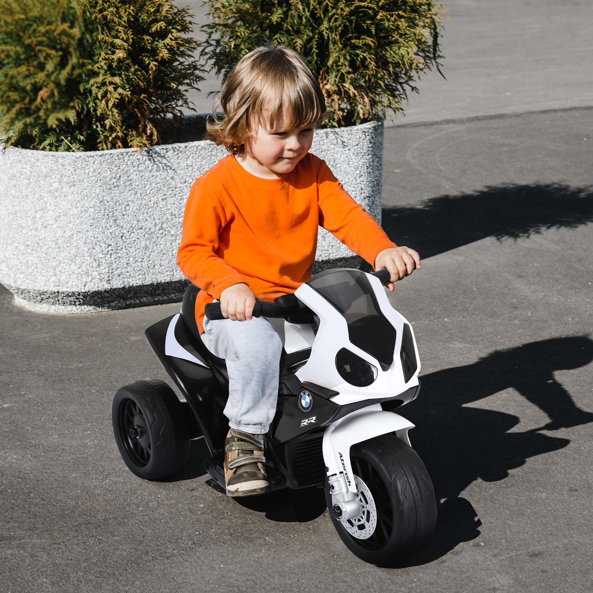 Moto électrique pour enfants 3 roues 6 V 2,5 Km/h effets lumineux et sonores noir BMW S1000 RR