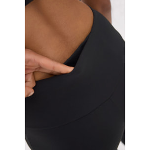 Leggings sportivi a vita alta in cotone nero